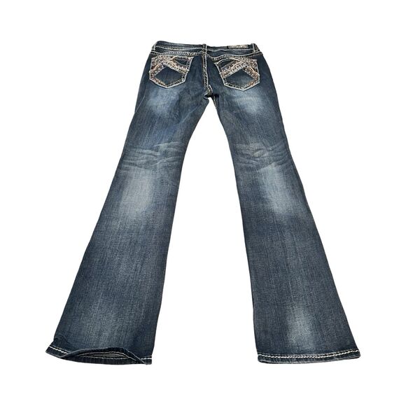 Grace in‎ LA Easy Fit Jeans Womens 29 Bootcut Aztec Embroidered Western - Picture 5 of 5